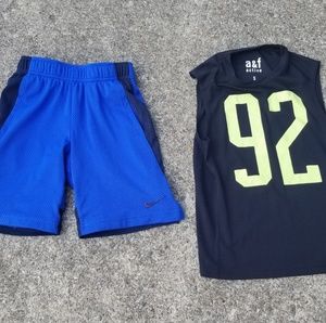 Lot of 2. 1 gym shorts. 1 gym shirt. Nike/A&F